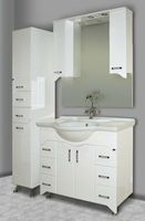 Шкаф пенал Bellezza Дрея 35 Белый арт-4621304710011 — фото 3, Пеналы для ванной комнаты