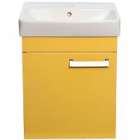 Тумба с раковиной Veedi Compact Line 45 подвесная Желтая Белая арт-14000012 — фото 1, Тумбы с раковиной