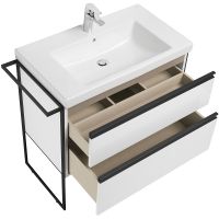 Тумба под раковину Roca Domi 80 подвесная Белый глянец арт-A857459806 — фото 9, Тумбы под раковину