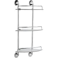 Товар: Стеклянная полка Haiba угловая Хром арт-HB1607-3 - фото 1 Стеклянная полка Haiba угловая Хром арт-HB1607-3 — фото 1, Полки для ванной и душа