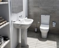 Унитаз компакт Vitra Zentrum Rim-Ex с бачком и сиденьем Микролифт арт-9824B003-7207 — фото 4, Напольные унитазы