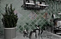 Керамическая плитка Kerama Marazzi Арабески Майолика зеленый настенная 26х30 см арт-65008 — фото 2, Керамическая плитка