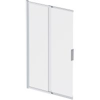 Шторка на ванну AM.PM Like 100x150 профиль Хром матовый стекло прозрачное арт-W80S-100PS-150MT — фото 6, Шторки для ванной раздвижные