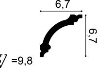 Карниз Orac Decor 2000x67x67 мм арт-CB511N — фото 2, Карнизы