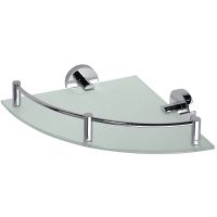 Товар: Стеклянная полка Bemeta Omega угловая Хром арт-104202162 - фото 1 Стеклянная полка Bemeta Omega угловая Хром арт-104202162 — фото 1, Полки для ванной и душа