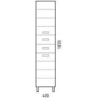 Шкаф пенал Corozo Денвер 40 Z2 Белый арт-SP-00000536 — фото 3, Пеналы для ванной комнаты