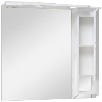 Товар: Зеркало со шкафом Runo Стиль 85 R с подсветкой Белый арт-00000001116 - фото 2 Зеркало со шкафом Runo Стиль 85 R с подсветкой Белый арт-00000001116 — фото 2, Зеркальные шкафы в ванную