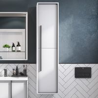 Шкаф пенал Aquaton Ривьера 30 подвесной Белый арт-1A239203RVX20 — фото 1, Пеналы для ванной комнаты