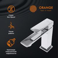 Смеситель для раковины Orange Lutz Хром арт-M04-021cr — фото 2, Смесители для раковины