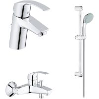 Комплект смесителей Grohe Eurosmart Хром арт-124446 — фото 1, Готовые комплекты для ванной комнаты