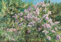 Фреска Ortograf Цветы 6107 Фактура бархат FX Флизелин (2,3*1,6) Зеленый/Сиреневый, Цветы/Живопись арт-6107 (бархат FX) — фото 2, Фрески