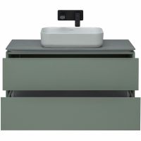 Тумба под раковину Allen Brau Infinity 100 подвесная Олива матовая арт-1.21003.CGM — фото 10, Тумбы под раковину