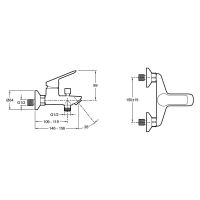 Смеситель для ванны Jacob Delafon Lucien Хром арт-E20848-CP — фото 2, Смеситель для ванны
