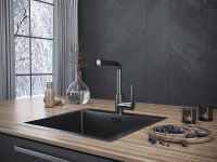 Смеситель для кухни Paulmark Honner Вороненая сталь арт-Ho212018-GM — фото 2, Смесители для кухни