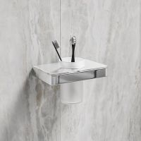 Стакан для зубных щеток Lemark Glass Line Хром арт-9731034 — фото 2, Стаканы для зубных щеток