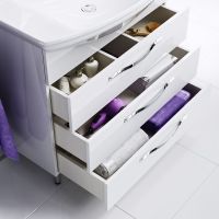 Тумба под раковину Aqwella Аллегро 75 подвесная Белая арт-Agr.01.07/2 — фото 4, Тумбы под раковину