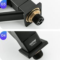 Смеситель для кухни Gappo G17-6 Черный матовый арт-G4517-6 — фото 8, Смесители для кухни