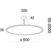 Подвесной светильник Maytoni Modern Cosmos Белый арт-MOD057PL-L54W4K — фото 4, Подвесные светильники