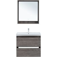 Тумба под раковину Aquanet Милан 80 подвесная Дуб рошелье арт-336374 — фото 11, Тумбы под раковину