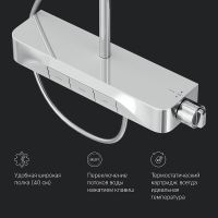 Душевая система AM.PM Func с термостатом Хром арт-F078F200 — фото 14, Душевые стойки