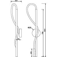 Настенный светильник Maytoni Modern Tau Белый Черный арт-MOD146WL-L12B3K — фото 8, Бра
