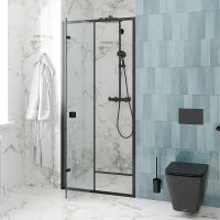 Душевая дверь Ceruttispa Bella 80 D81B профиль Черный стекло прозрачное арт-BELLA D81B — фото 6, Складные душевые двери