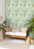 Обои Caselio Danae Винил на флизелине (53*10,05) Белый/Зеленый, Листья арт-103637029 — фото 2, Обои для стен