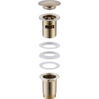 Товар: Донный клапан Abber Click-Clack Золото матовое арт-AF0010G - фото 2 Донный клапан Abber Click-Clack Золото матовое арт-AF0010G — фото 2, Донные клапаны