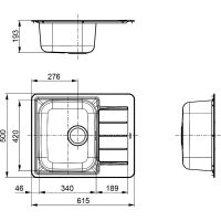 Товар: Кухонная мойка Alveus Line Max 110 SAT-90 615x500 Сатинированная сталь арт-1144603 - фото 3 Кухонная мойка Alveus Line Max 110 SAT-90 615x500 Сатинированная сталь арт-1144603 — фото 3, Кухонные мойки