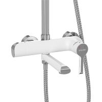 Душевая система Grossman Alba Хром Белая арт-500.K35.06.100/000 — фото 3, Душевые стойки