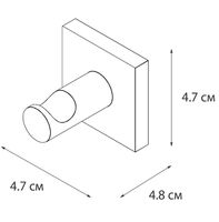 Крючок Fixsen Lux Satin Сатин арт-FX-16005 — фото 3, Крючки для полотенец