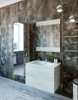 Зеркало Sanflor Чикаго 75/2 Дуб крафт белый арт-С0001318 — фото 2, Зеркала в ванную комнату