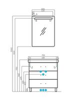 Тумба под раковину Aquaton Америна 76 М Белая арт-1A169101AM010 — фото 8, Тумбы под раковину