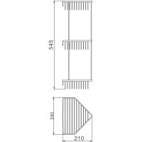 Полка корзина Haiba угловая Хром арт-HB335-2 — фото 2, Полки для ванной и душа