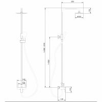 Душевая система Abber Weiss Insel Белая матовая арт-AF8020FW — фото 3, Душевые стойки