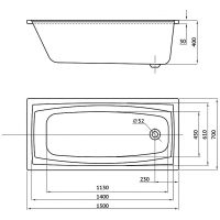 Товар: Акриловая ванна Berges Feya 150x70 без гидромассажа арт-050010 - фото 7 Акриловая ванна Berges Feya 150x70 без гидромассажа арт-050010 — фото 7, Акриловые ванны