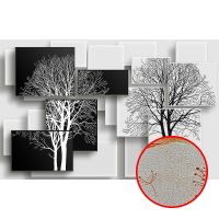 Фреска Ortograf 3D 6688 Фактура бархат золото FX-G Флизелин (4,2*2,7) Черный/Белый, Деревья/Геометрия/Абстракция арт-6688 (бархат золото FX-G) — фото 1, Фрески