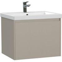 Тумба под раковину Cersanit Grande 60 подвесная Бежевая арт-64309 — фото 1, Тумбы под раковину
