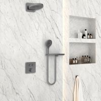 Душевая система Vincea Inspire Вороненая сталь арт-VSFW-4I211RGM — фото 3, Встраиваемые душевые комплекты