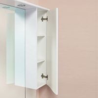 Зеркало со шкафом Onika Моника 75.01 R с подсветкой Белое арт-207507 — фото 3, Зеркальные шкафы в ванную