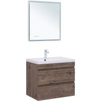 Тумба под раковину Aquanet Нота New 75 подвесная Дуб веллингтон табак арт-334192 — фото 7, Тумбы под раковину