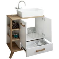 Товар: Тумба под раковину Sanflor Ингрид 80 Белая Швейцарский вяз арт-С000005876 - фото 2 Тумба под раковину Sanflor Ингрид 80 Белая Швейцарский вяз арт-С000005876 — фото 2, Тумбы под раковину