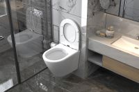 Унитаз Abber Bequem подвесной с сиденьем Микролифт арт-AC1102 — фото 6, Подвесные унитазы