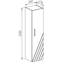 Шкаф пенал Bellezza Альба 30 L подвесной Белый арт-4621702182014 — фото 3, Пеналы для ванной комнаты