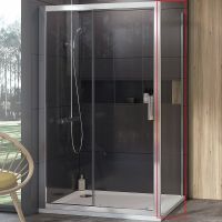 Душевая стенка Ravak 10° 10PS-90 профиль Сатин стекло Transparent арт-9UV70U00Z1 — фото 1, Боковые стенки