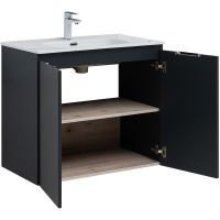 Тумба под раковину Aquanet Алвита New 80 подвесная Антрацит арт-277527 — фото 8, Тумбы под раковину