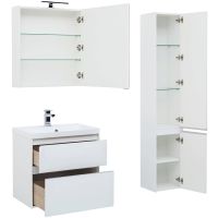 Комплект мебели для ванной Aquanet Гласс 70 подвесной Белый арт-240464 — фото 7, Комплекты мебели для ванной