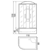 Душевая кабина River Dunay 110x80 MT R с поддоном арт-10000001456 — фото 3, Душевые кабины