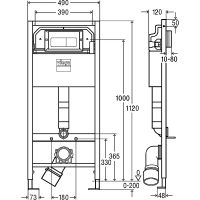 Инсталляция Viega Prevista Dry 792 824 для подвесных унитазов с клавишей смыва Хром арт-792824 — фото 5, Инсталляции для унитазов