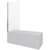 Шторка на ванну Berges River S 80х145 профиль Хром стекло матовое арт-065019 — фото 4, Шторки для ванной распашные